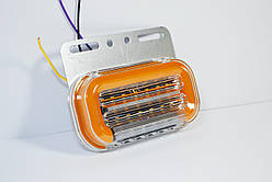 Габаритний ліхтар LED з поворотом та підсіткою 24V жовтий (1шт)