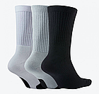 Шкарпетки баскетбольні Nike Everyday Crew Basketball Socks 3 пари білі-сірі-чорні (DA2123-902), фото 3