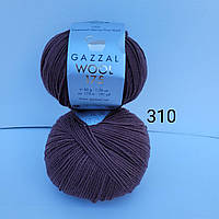 Пряжа Gazzal Wool 175 (Газал Вул 175) - 310 сливовый