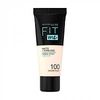 Тональний крем Maybelline Fit Me Matte Poreless Foundation 100 - warm ivory