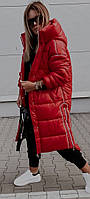 Женское зимнее объемное пальто на синтепоне в расцветках (Норма и батал)