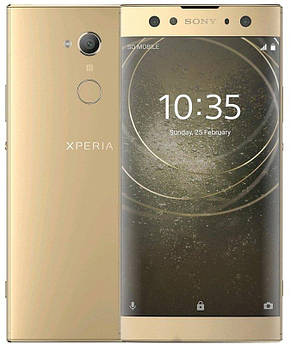 Защитное стекло для Sony Xperia XA 2 на весь экран (золото)