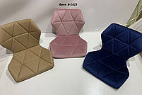 Стілець Torino CH-Base рожевий 1025 оксамит на хромованому млинці D-385 mm, поворотний із регулюванням висоти, фото 3