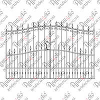 Кованые ворота. (КВ-07) КОМПЛЕКТ ЭЛЕМЕНТОВ 3308х1800