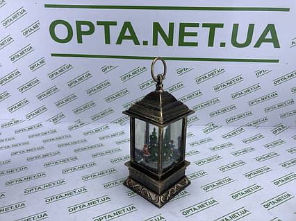 Ліхтар декоративний різдвяний зі снігом WDL1873