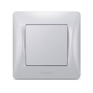 VIDEX BINERA Вимикач срібний шовк