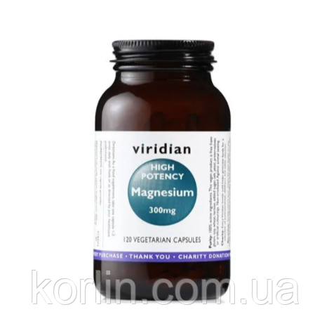 Магній 300 мг Оксид Цитрат Дигіліцинат Магнію 120 кап Viridian Magnesium 300 mg Англія Доставка з ЄС