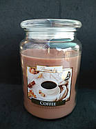 Свічка ароматизована в посудині AURA Bispol із запахом Кава 500 г час горіння 100 годин, фото 2