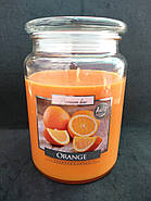 Свічка ароматизована в посудині AURA Bispol із запахом Апельсина 500 г час горіння 100 годин, фото 2
