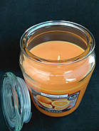 Свічка ароматизована в посудині AURA Bispol із запахом Апельсина 500 г час горіння 100 годин, фото 3