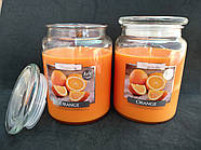 Свічка ароматизована в посудині AURA Bispol із запахом Апельсина 500 г час горіння 100 годин, фото 4