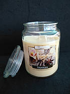 Свічка ароматизована в посудині AURA Bispol із запахом Ванілі 500 г час горіння 100 годин, фото 4