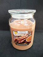 Свічка ароматизована в посудині AURA Bispol із запахом Кориці 500 г час горіння 100 годин, фото 4