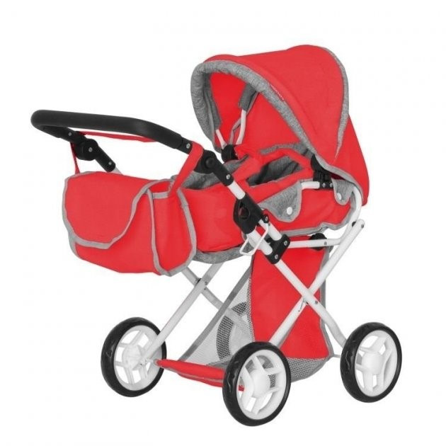 Коляска для ляльок, демісезонна Melobо Red Carrello Unico з сумкою, 9346 Red