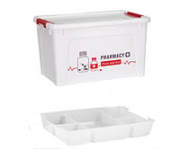 Контейнер для зберігання ліків "Аптечка" 3,5 л., 24,5*16*14 см (білий)