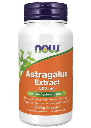 Екстракт кореня астрагалу Now Astragalus Extract 500 mg 90 veg caps, фото 1