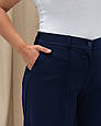 Модні жіночі брюки розмір плюс Кюлоти темно-сині (48-62), фото 3
