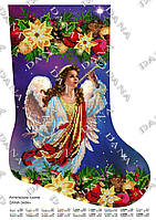 Заготовка для вишивки новорічного чобітка 3484Ч Янгольська сурма