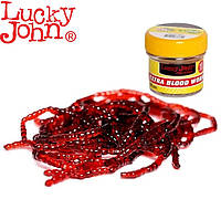 Мотыль силиконовый Lucky John Extra Blood Worm L 200шт