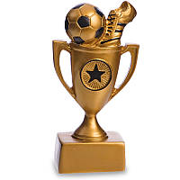 Нагорода спортивна кубок і бутса з м'ячем статуетка нагородна футбол SP-Sport Heroe 4664-B16