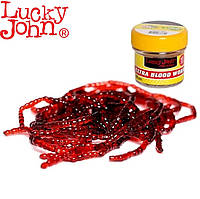 Мотыль силиконовый Lucky John Extra Blood Worm XL 160шт