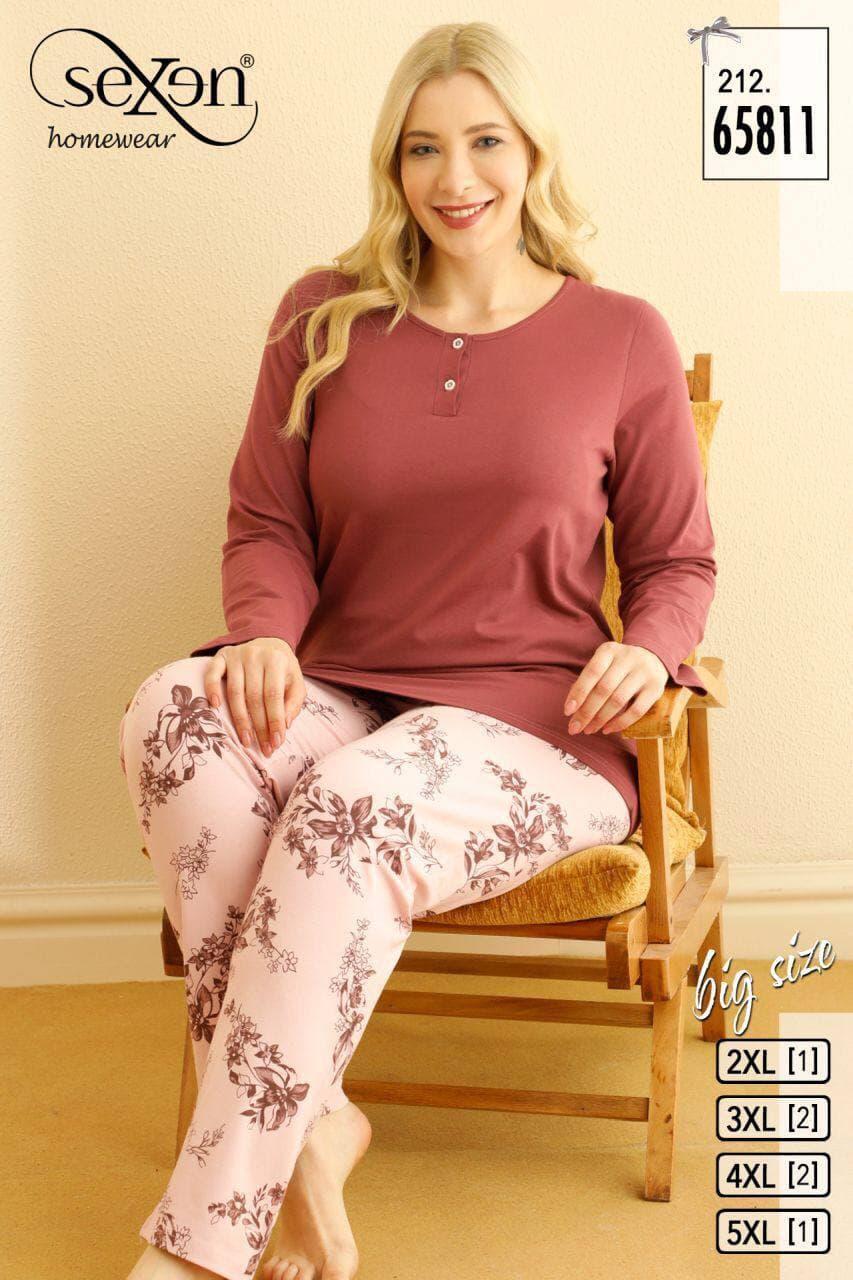 Комплект двійка жіночий: кофта та штани Sexen Туреччина батал 3XL, 4XL | 1 шт.