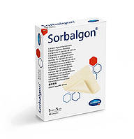 Кальций-альгинатная поглощающая повязка Sorbalgon 5 Х 5 см 1шт