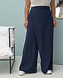 Стильні жіночі штани Палаццо із спідницею темно-сині (48-70), фото 2