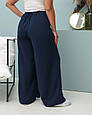 Стильні жіночі штани Палаццо із спідницею темно-сині (48-70), фото 3