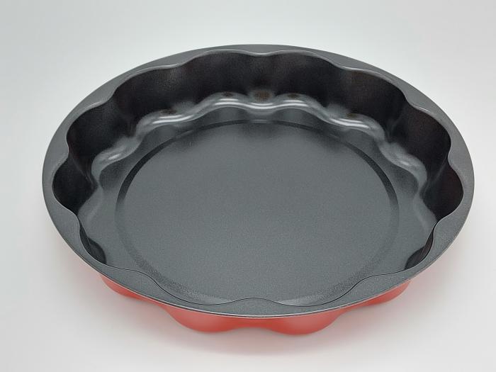 Форма для выпечки пирога в духовке круглая Противень для запекания с тефлоновым покрытием D 30 cm H 5 cm - фото 2 - id-p728375758