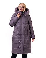 Жіноча зимова куртка, пальто великих розмірів. Жіноча зимова курточка — напів пальто Р-48-66 чорне. Новинка