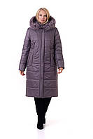 Жіноча зимова куртка, пальто великих розмірів. Жіноча зимова курточка — напів пальто Р-48-66 чорне. Новинка