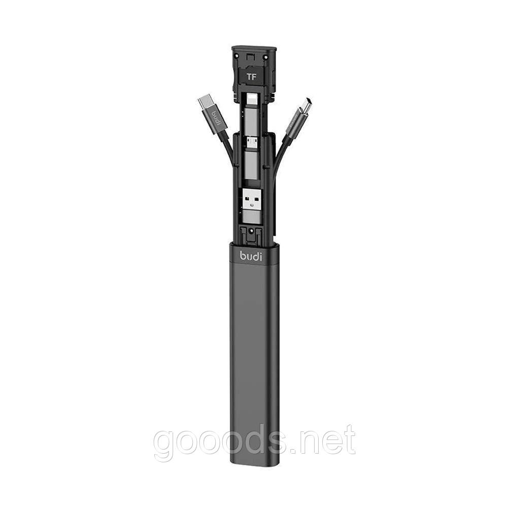 Багатофункціональний USB-адаптер BUDI для Apple, Android, ПК (кабель, перехідники, картрідер)