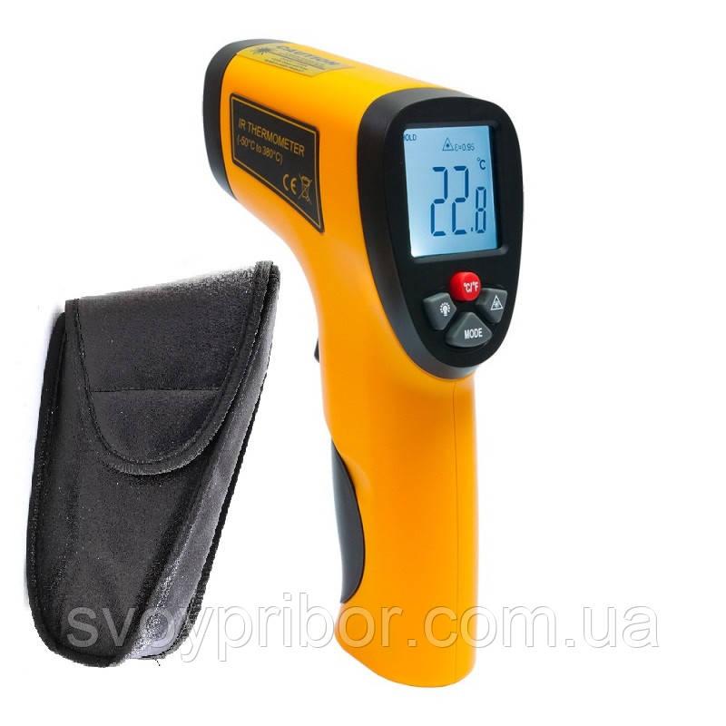 Пірометр Xintest HT-822 (-50...+380 °C, 12:1, 0,95), фото 1