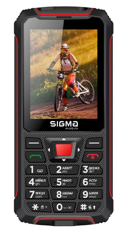 Телефон Sigma X-treme PR68 Black Red Гарантія 12 місяців