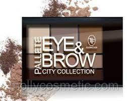 Контурирующая палетка тіней для очей і брів EYE & BROW PALETTE CITY COLLECTION