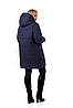 Зимова якісна жіноча тепла куртка батальних розмірів, фото 2