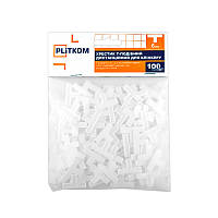 Хрестик Т-подібний для плитки 6 мм Plitkom (100 шт в упаковці)