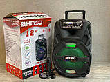 Колонка акумуляторна KIMISO QS-1211 з мікрофоном 12 дюймів (110 W/USB/BT/FM/TWS), фото 3