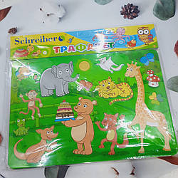 Трафарет SCHREIBER пластиковый 185*267*12мм Звери, рыбы