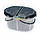 Кошик для пікніка овальний 22 л пластиковий "PlastArt" (колір — сірий) Irak Plastik (Туреччина) SP-110-4, фото 3