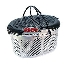 Кошик пластиковий для пікніка 22 л 44х31х26 см СІРИЙ Irak Plastik SP-110-4