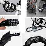 Велозамок-ланцюг протиугінний TONYON,трос кодовий,ланцюгової замок в текстилі, фото 7