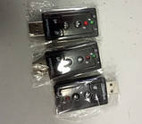 Звукова Карта USB Віртуальний 7.1 каналу Адаптер, фото 5
