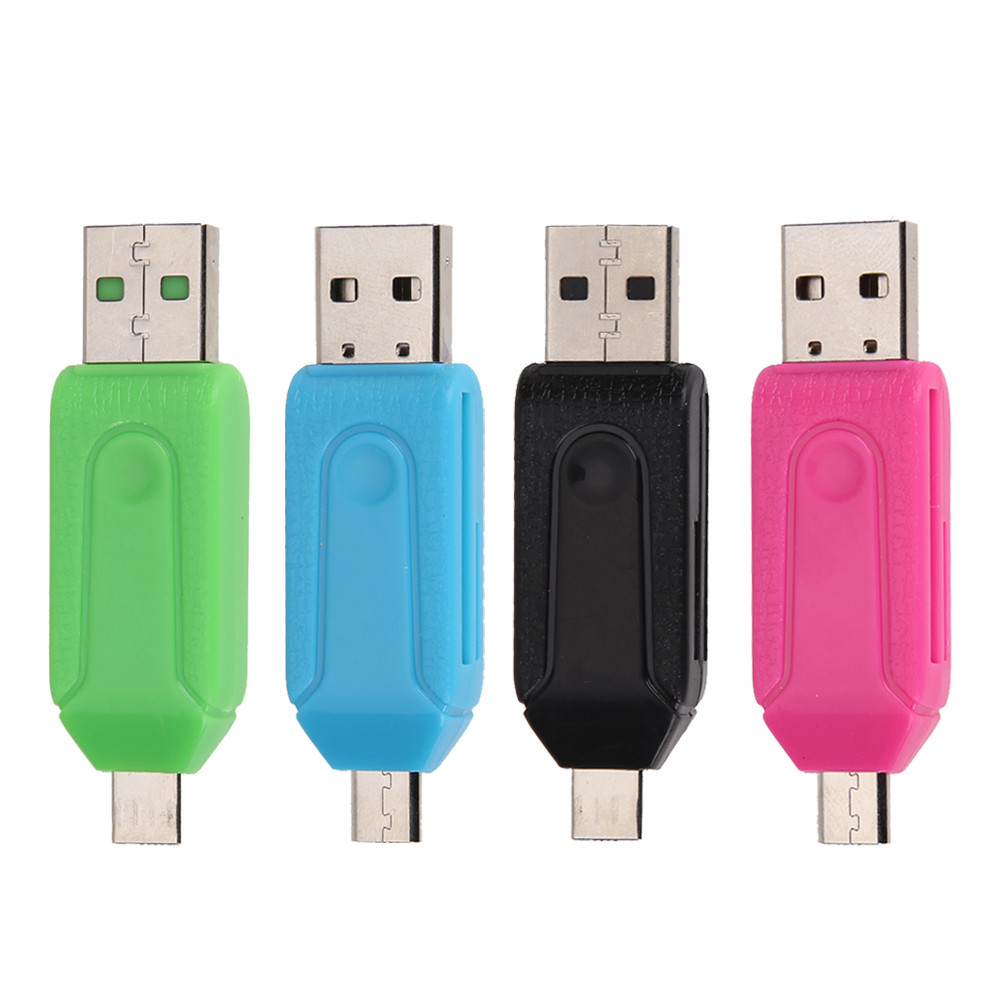 Універсальний Кардрідер 4 в 1 Micro USB OTG TF/SD Card Reader