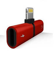 Splitter Double Lightning 2 в 1 Навушники і Зарядка iPhone 7 8 Plus Адаптер Спліттер Перехідник Розгалужувач