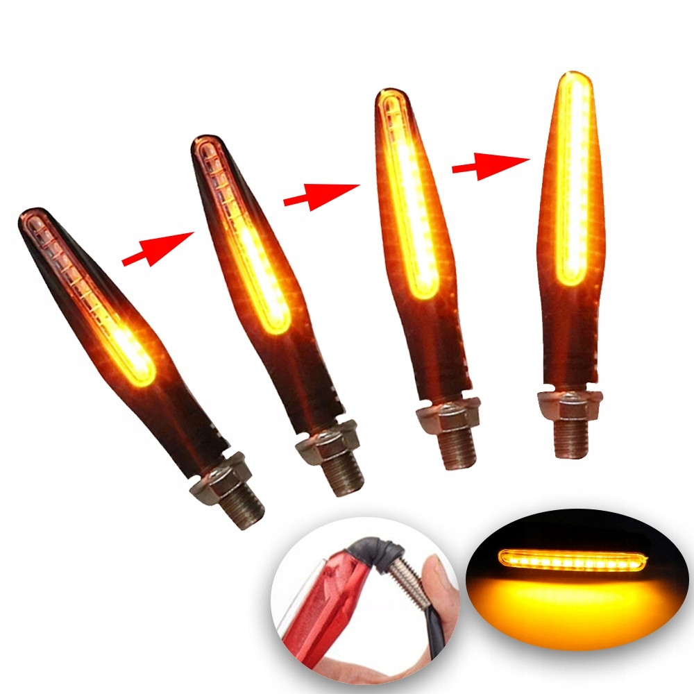 LED покажчики повороту, поворотники для мотоцикла, динамічні 2шт