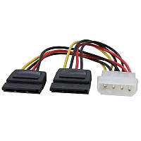 Переходник IDE Molex на 2x Sata 15pin для питания жестких дисков