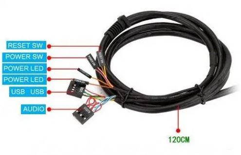 Купить Выносная кнопка включения выключения ПК - USB, AUDIO, MIC ...