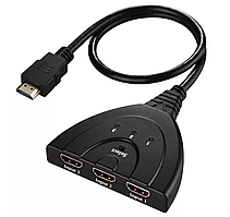 HDMI 2K свіч з 3х в 1 спліттер switch перемикач комутатор світч